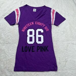 Vintage Y2K Victorias Secret Pink Women’s V Neck Tee T Shirt